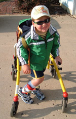 Boy with a walker