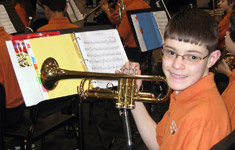 Boy with instrument