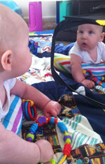 Baby Looking at Mirror