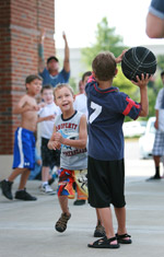Children playing sports