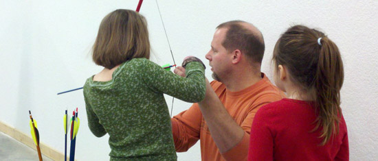 Sports_Archery Girls Learning Archery