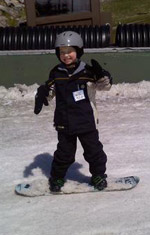 Child snowboarding