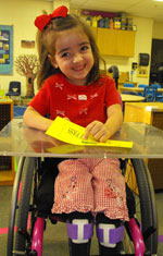 Girl in wheelchair