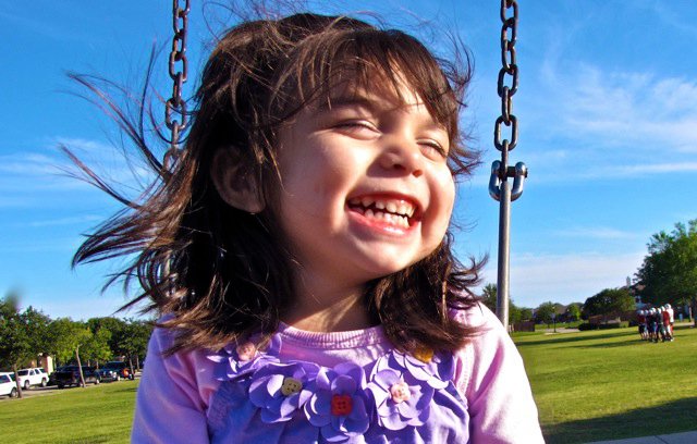 Happy girl with hemiplegia